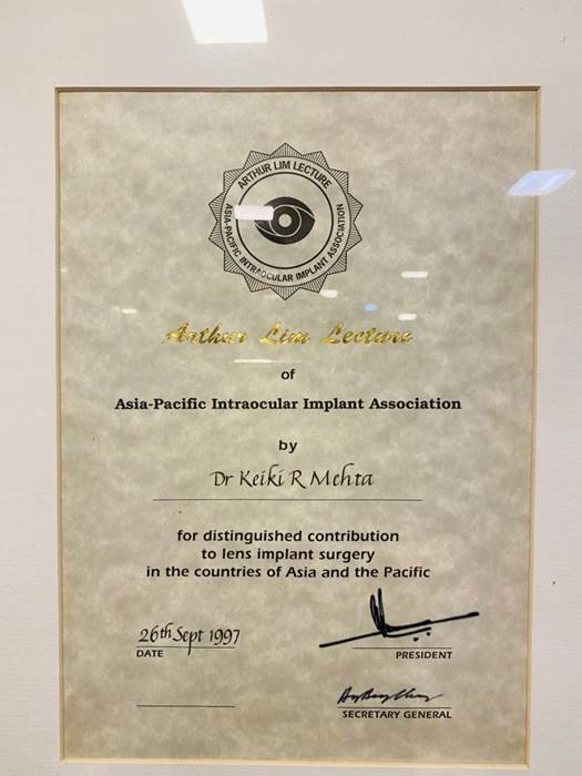 Arthur Lim Certificate